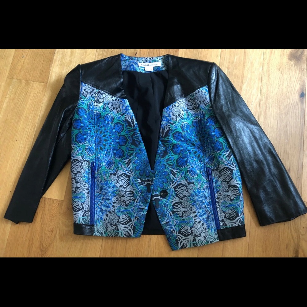 HELMUT LANG for INTERMIX Leather Sleeve Blazer